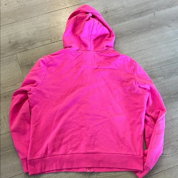 PINK Victoria's Secret Hot Pink Zip-Up Hoodie - Picture 5 of 7